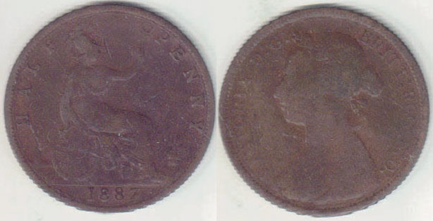 1887 Great Britain Half Penny A005212